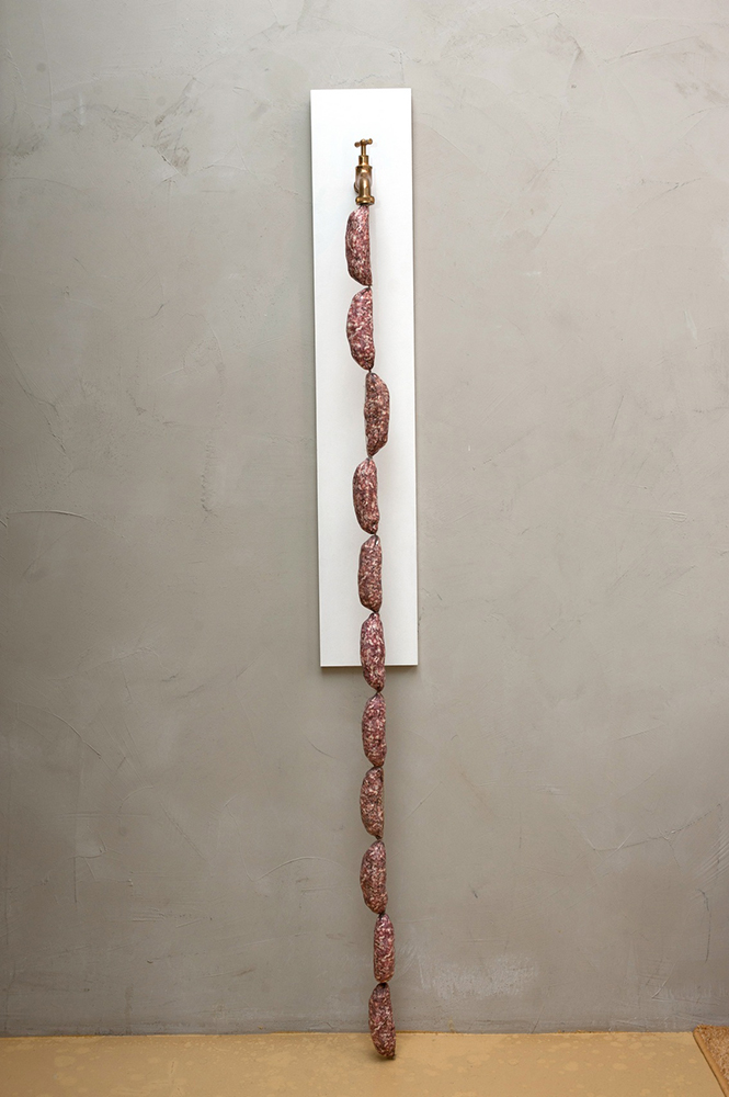 20 - Nothing (untitled) - 2012; cm 152 x 15.5 x 15; porcelain, mixed media